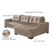 Sofá 5 Lugares Dijon com Chaise Direito Suede Chocolate