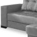 Sofá 5 Lugares Dijon com Chaise Direito Suede Cinza