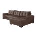 Sofá 5 Lugares Dijon com Chaise Direito Suede Marrom