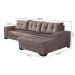 Sofá 5 Lugares Dijon com Chaise Direito Suede Mojave