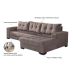 Sofá 5 Lugares Dijon com Chaise Direito Suede Mojave