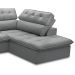 Sofá 5 Lugares Retrátil e Reclinável Arezzo com Chaise Direito Veludo Prata