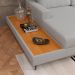 Sofá 6 Lugares Loft com Chaise Esquerdo e Deck de Apoio Linho Cinza Claro 292 cm