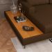 Sofá 6 Lugares Loft com Chaise Esquerdo e Deck de Apoio Linho Marrom 322 cm