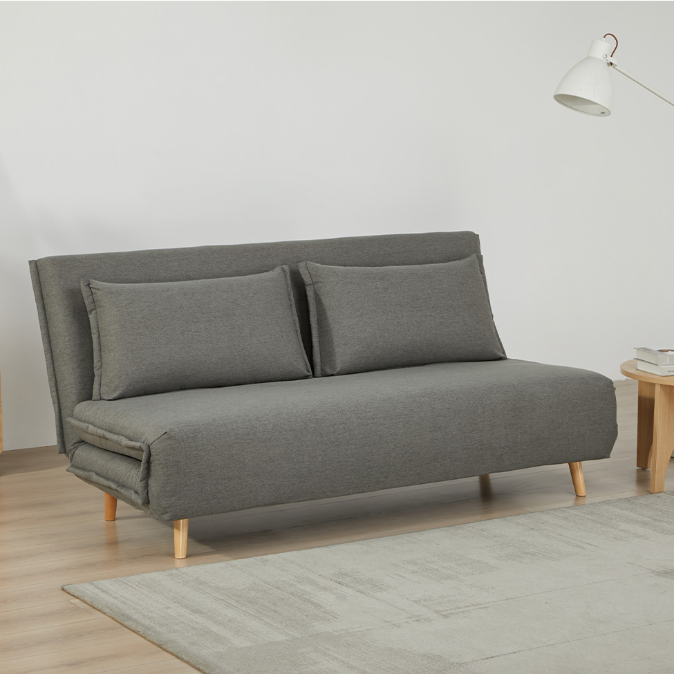 Sofá-Cama 2 Lugares Casal Capri Cinza Escuro