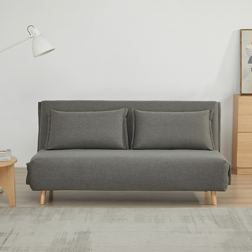 Sofá-Cama 2 Lugares Casal Capri Cinza Escuro