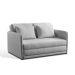 Sofá-Cama 2 Lugares Casal Charlie Veludo Cinza