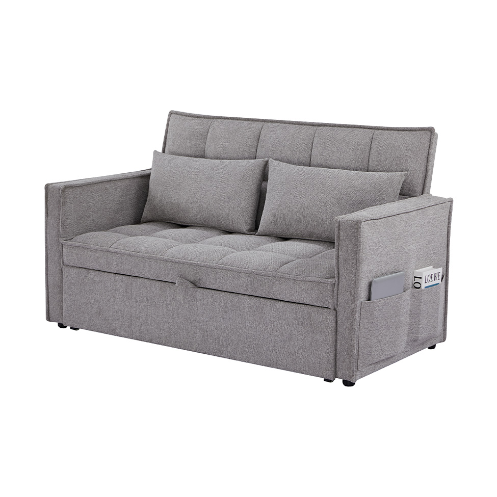 Sofá-Cama 2 Lugares Casal Rivoli Cinza