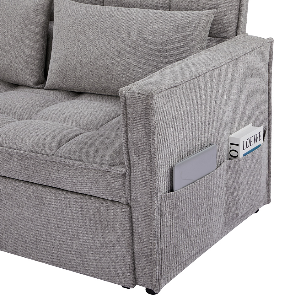 Sofá-Cama 2 Lugares Casal Rivoli Cinza