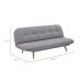 Sofá-Cama 3 Lugares Albano Cinza Claro