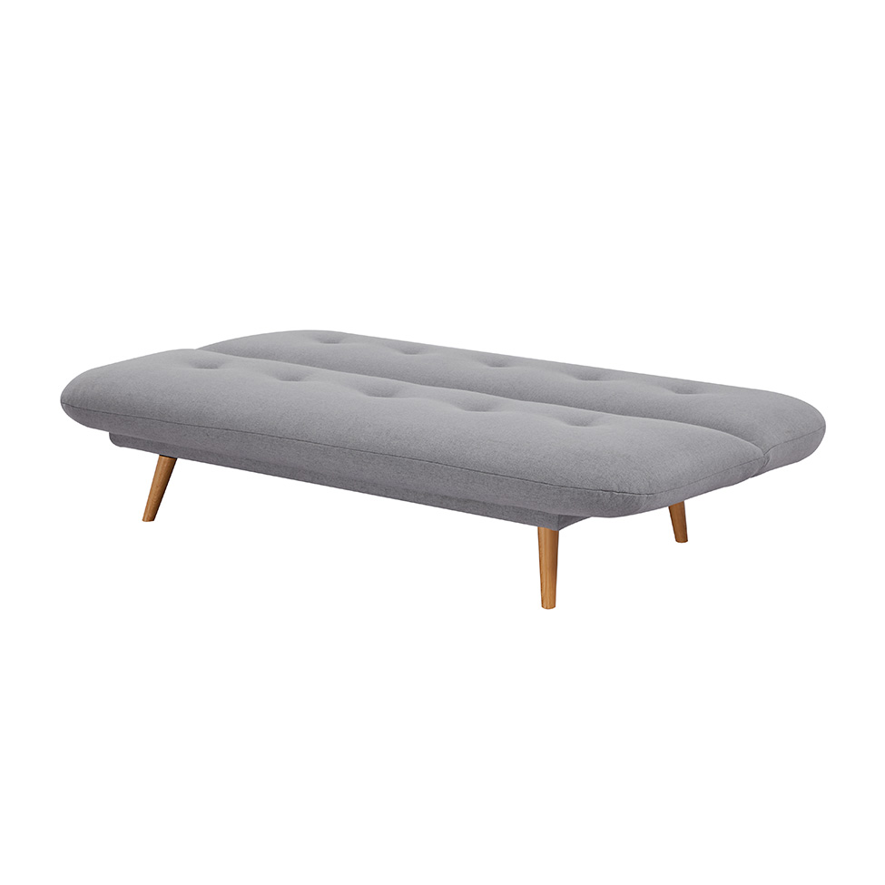 Sofá-Cama 3 Lugares Albano Cinza Claro