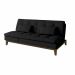 Sofá-Cama 3 Lugares Casal Amanda com Pés de Madeira Preto