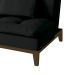 Sofá-Cama 3 Lugares Casal Amanda com Pés de Madeira Preto