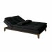 Sofá-Cama 3 Lugares Casal Amanda com Pés de Madeira Preto