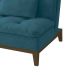 Sofá-Cama 3 Lugares Casal Amanda com Pés de Madeira Suede Azul