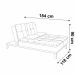 Sofá-Cama 3 Lugares Casal Amanda com Pés de Madeira Suede Bege