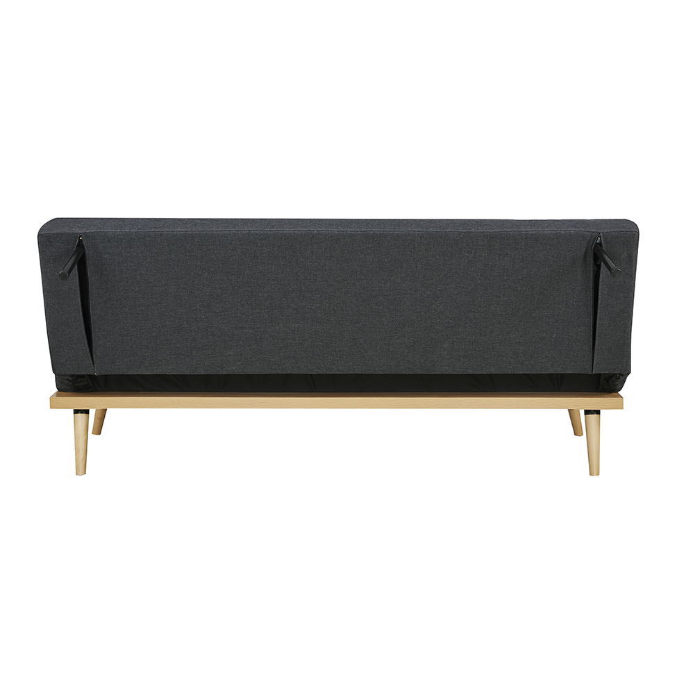 Sofá-Cama 3 Lugares Casal Córsega Cinza Escuro