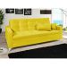 Sofá-Cama 3 Lugares Casal Facility Veludo Amarelo