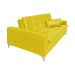 Sofá-Cama 3 Lugares Casal Facility Veludo Amarelo