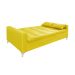 Sofá-Cama 3 Lugares Casal Facility Veludo Amarelo