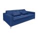 Sofá-Cama 3 Lugares Casal Facility Veludo Azul Marinho