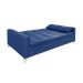 Sofá-Cama 3 Lugares Casal Facility Veludo Azul Marinho