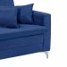 Sofá-Cama 3 Lugares Casal Facility Veludo Azul Marinho