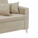 Sofá-Cama 3 Lugares Casal Facility Veludo Bege