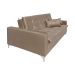 Sofá-Cama 3 Lugares Casal Facility Veludo Chocolate