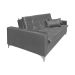 Sofá-Cama 3 Lugares Casal Facility Veludo Cinza