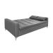 Sofá-Cama 3 Lugares Casal Facility Veludo Cinza