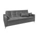 Sofá-Cama 3 Lugares Casal Facility Veludo Cinza