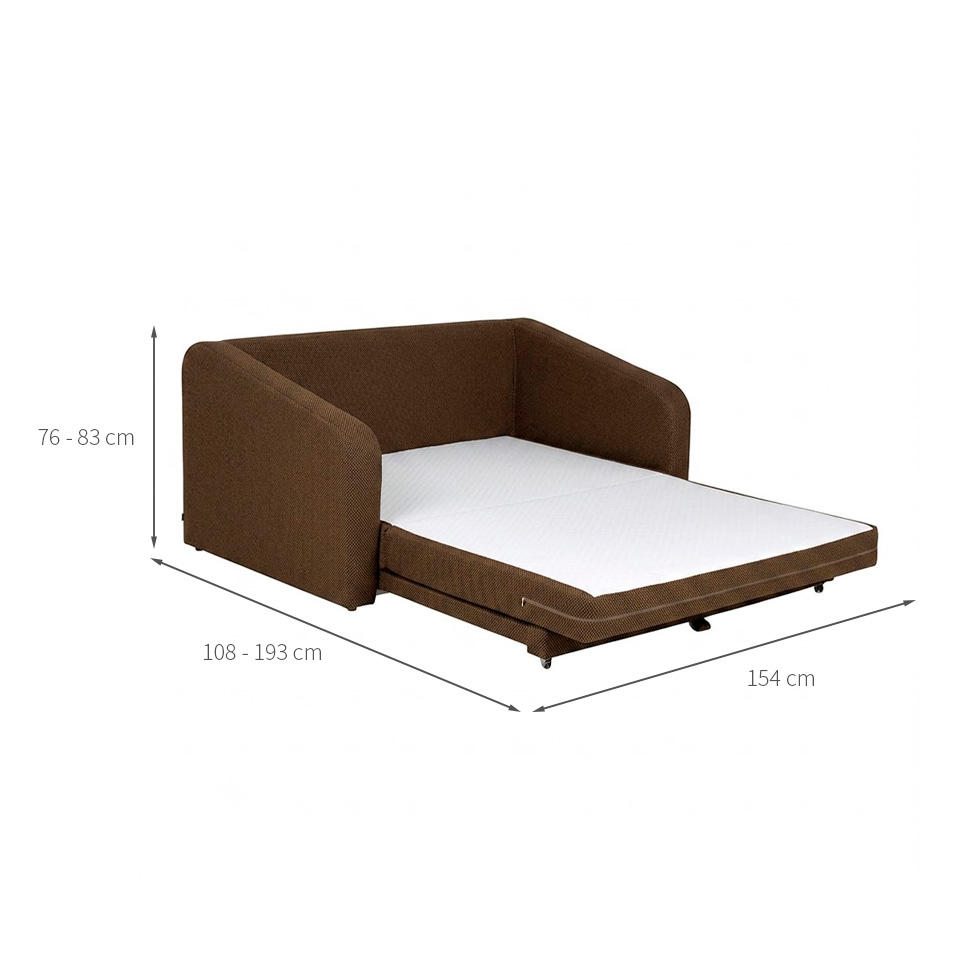 Sofá-Cama 3 Lugares Casal Itaúna Velolinho Chocolate
