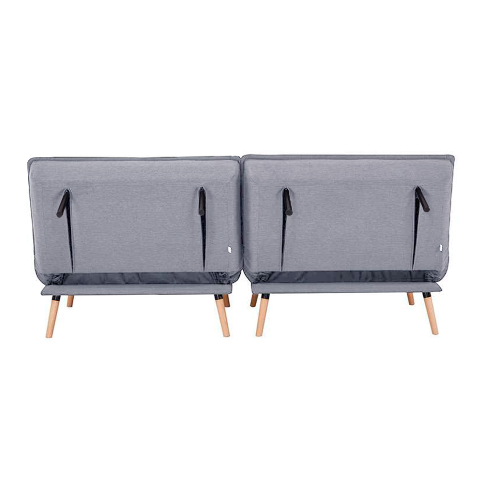 Sofá-Cama 3 Lugares Casal Naples Cinza Claro