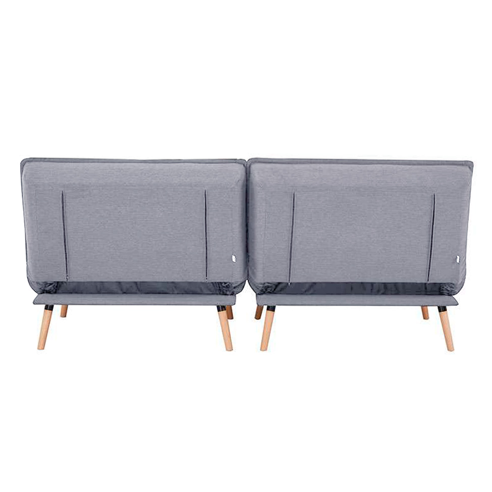 Sofá-Cama 3 Lugares Casal Naples Cinza Claro