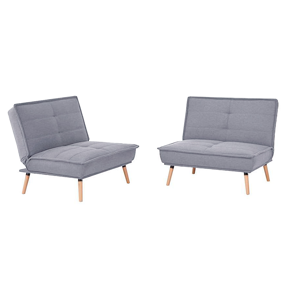 Sofá-Cama 3 Lugares Casal Naples Cinza Claro