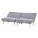 Sofá-Cama 3 Lugares Casal Naples Cinza Claro