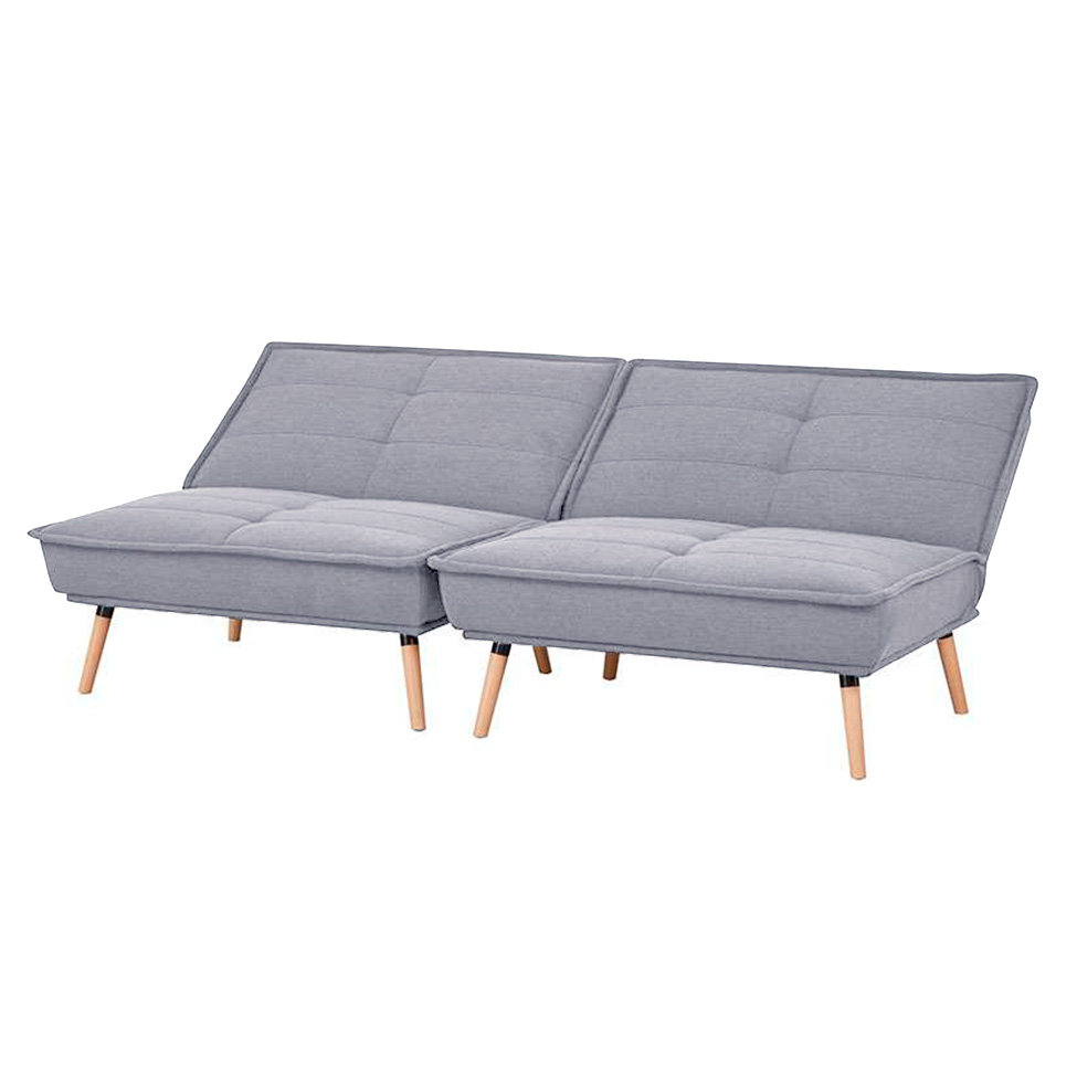 Sofá-Cama 3 Lugares Casal Naples Cinza Claro