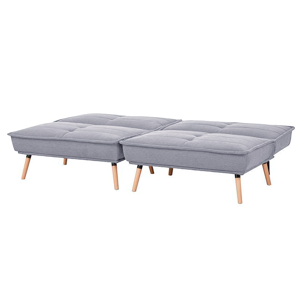 Sofá-Cama 3 Lugares Casal Naples Cinza Claro