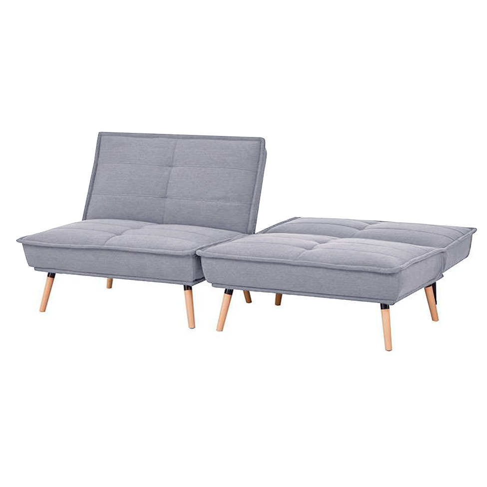 Sofá-Cama 3 Lugares Casal Naples Cinza Claro