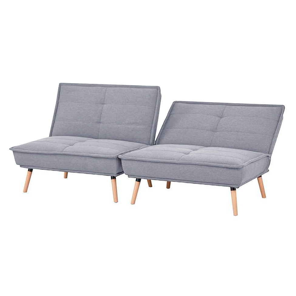 Sofá-Cama 3 Lugares Casal Naples Cinza Claro