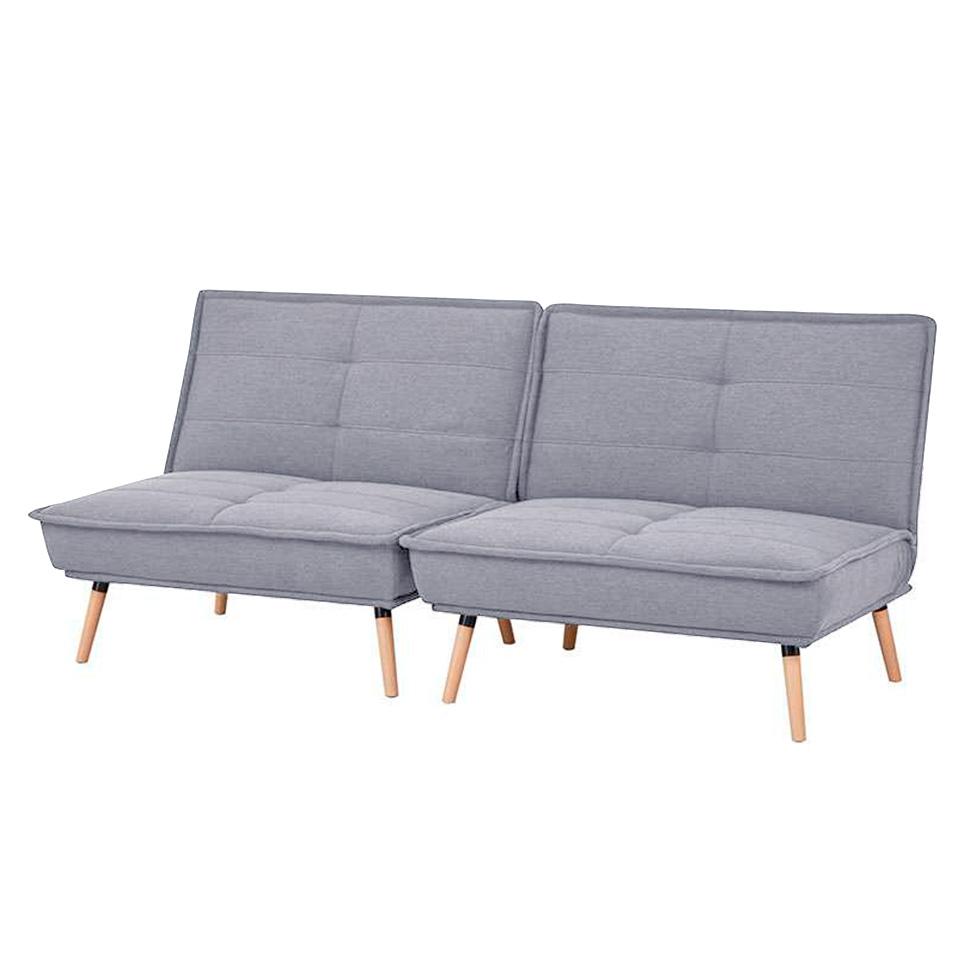 Sofá-Cama 3 Lugares Casal Naples Cinza Claro
