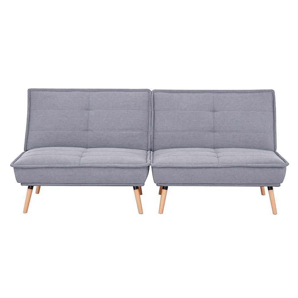 Sofá-Cama 3 Lugares Casal Naples Cinza Claro