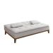 Sofá-Cama 3 Lugares Casal Premium Base e Pés de Madeira Branco
