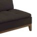 Sofá-Cama 3 Lugares Casal Premium Base e Pés de Madeira Café