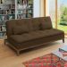 Sofá-Cama 3 Lugares Casal Premium Base e Pés de Madeira Marrom
