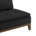 Sofá-Cama 3 Lugares Casal Premium Base e Pés de Madeira Preto