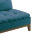 Sofá-Cama 3 Lugares Casal Premium Base e Pés de Madeira Suede Azul