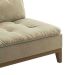 Sofá-Cama 3 Lugares Casal Premium Base e Pés de Madeira Suede Bege