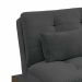 Sofá-Cama 3 Lugares Casal Premium Base e Pés de Madeira Suede Cinza